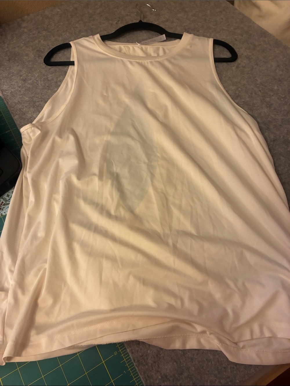 Fabletics Cream Athletic Tank Top